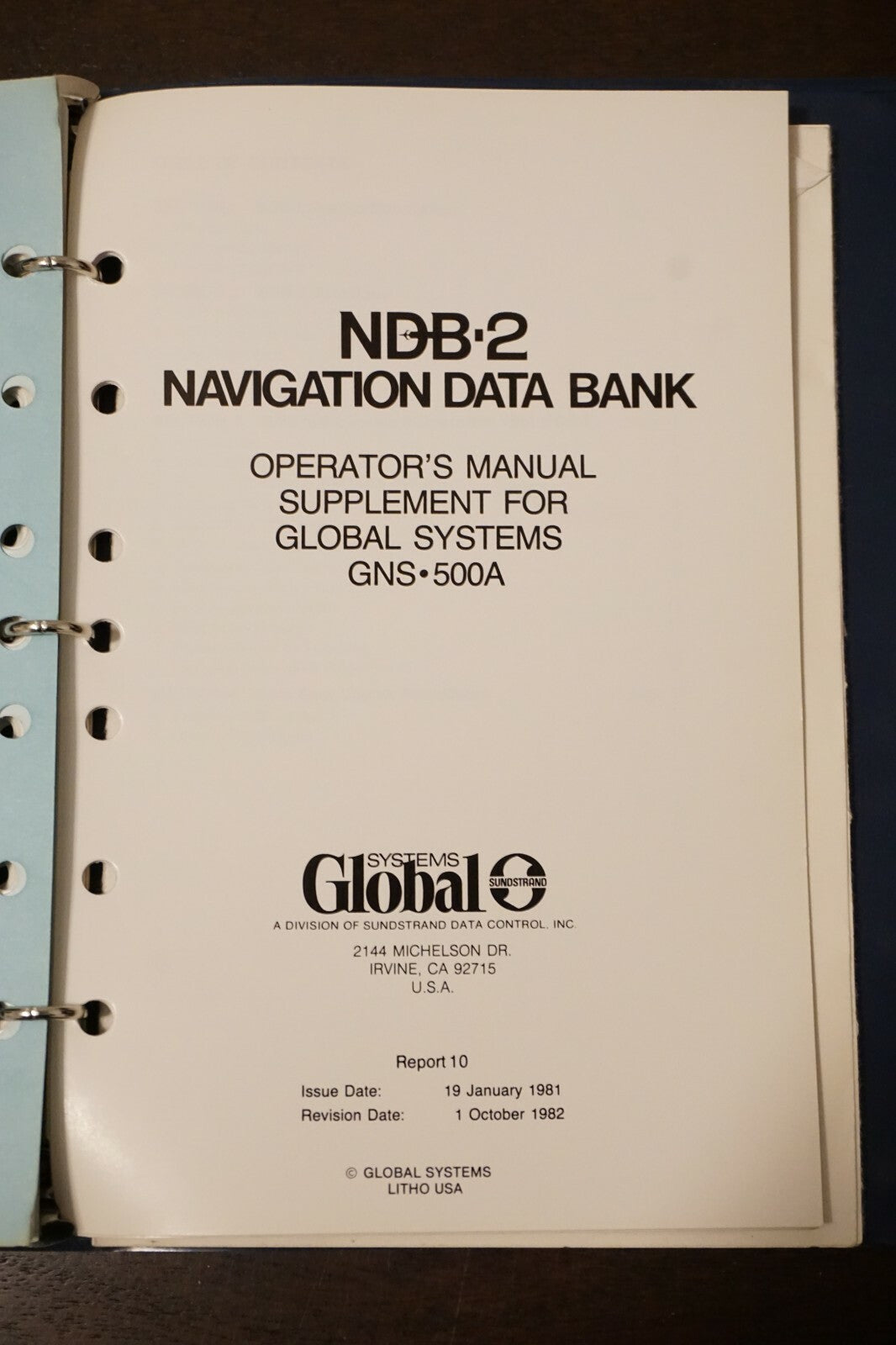 Foster DB682 Database Pilot's Guide Part No. 002A0650