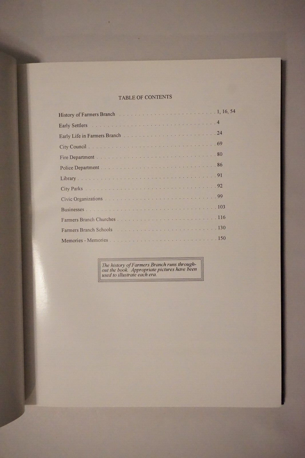 Farmers Branch, Texas: A Pictorial History 1996 Hardcover