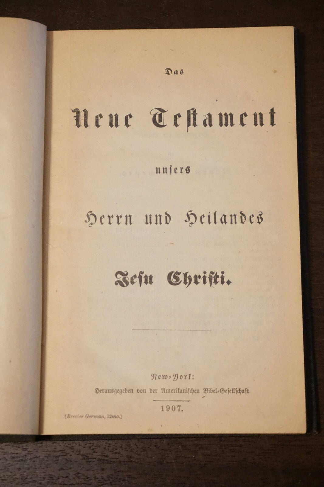 Das Neue Testament - The New Testament in German 1907 Hardcover