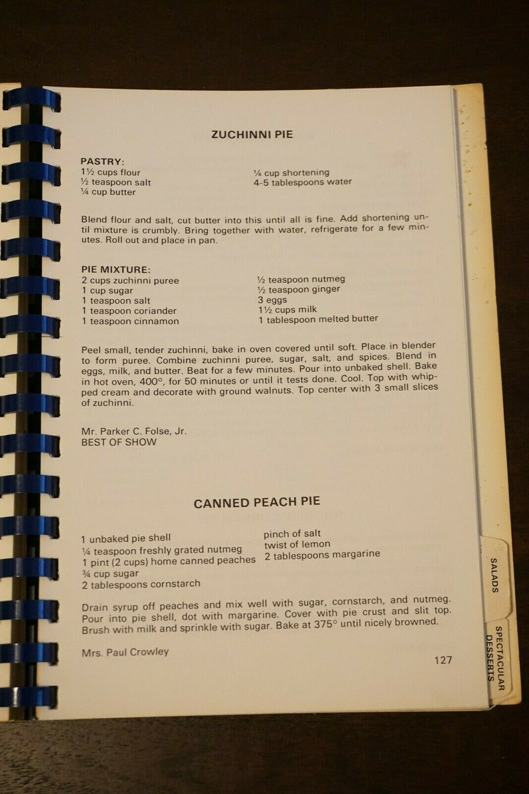 State Fair Of Texas Recipes Cookbook 1978 Spiralbound - Rare