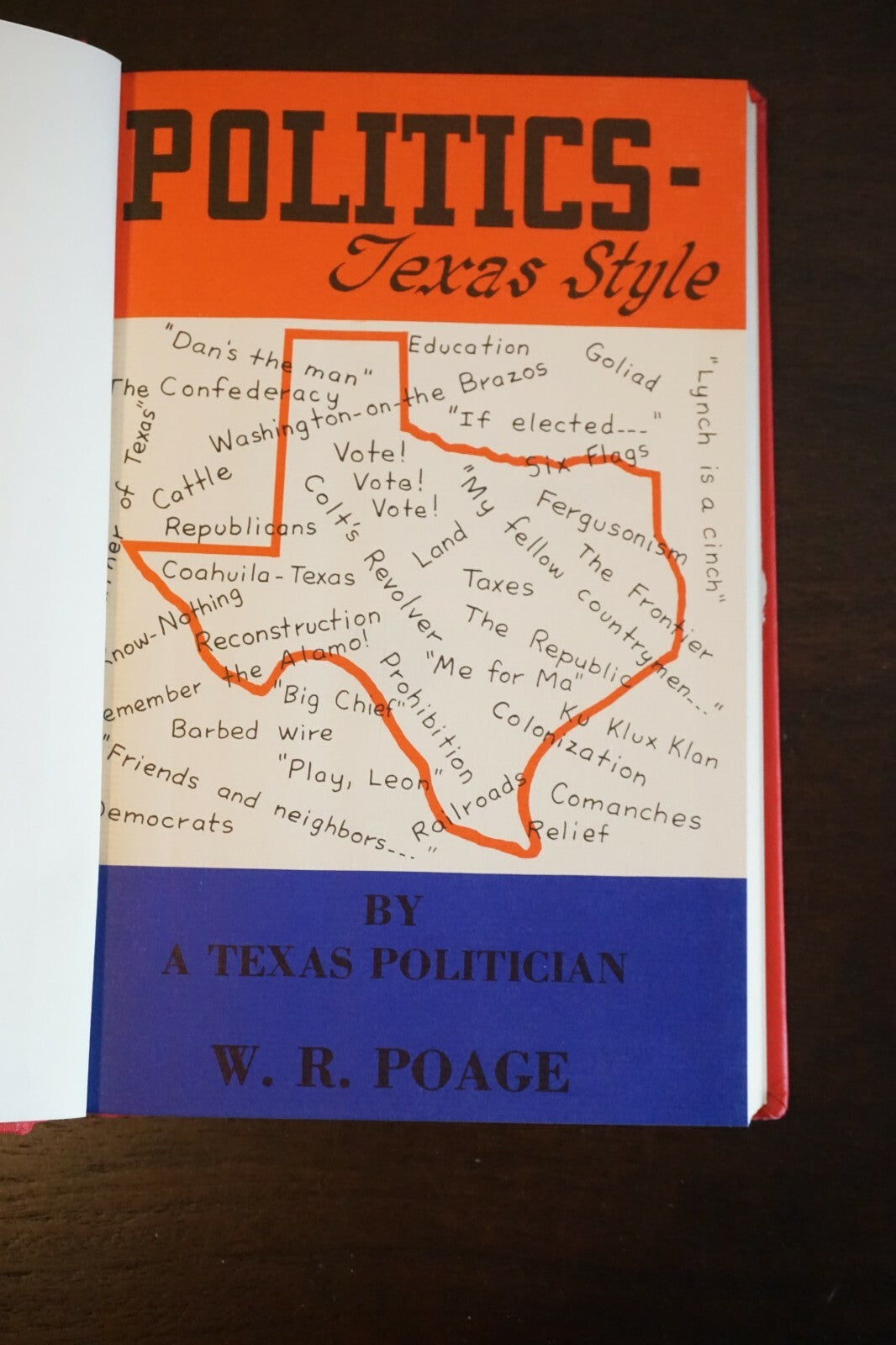 Politics - Texas Styles by W. R. Poage 1974 Signed First Edition HC DJ