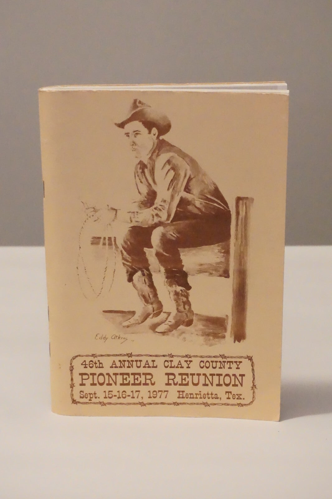 46th Annual Clay County, Texas Pioneer Reunion Booklet 1977 Henrietta, Texas
