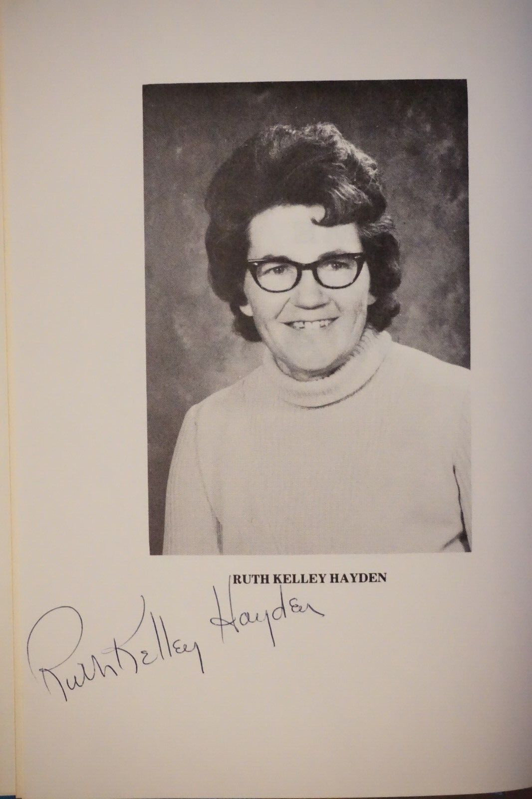 The Time That Was by Ruth Kelley Hayden 1974 Signed HC DJ