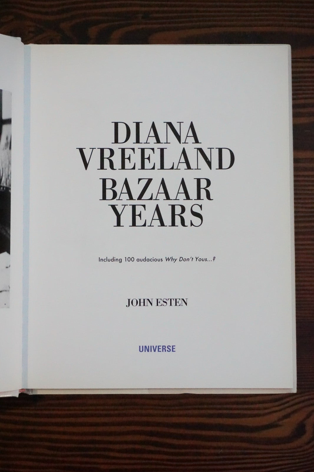 Diana Vreeland: Bazaar Years by John Esten 2001 HC DJ 9780789306272| eBay