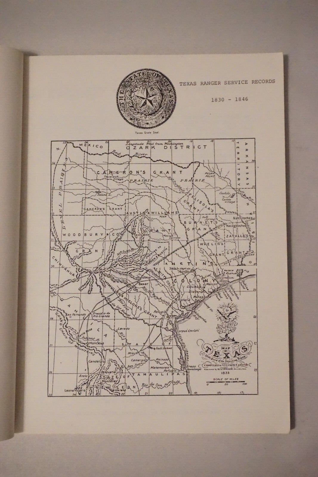 Texas Ranger Service Records: 1830-1846 by Frances Terry Ingmire 1982 Softcover