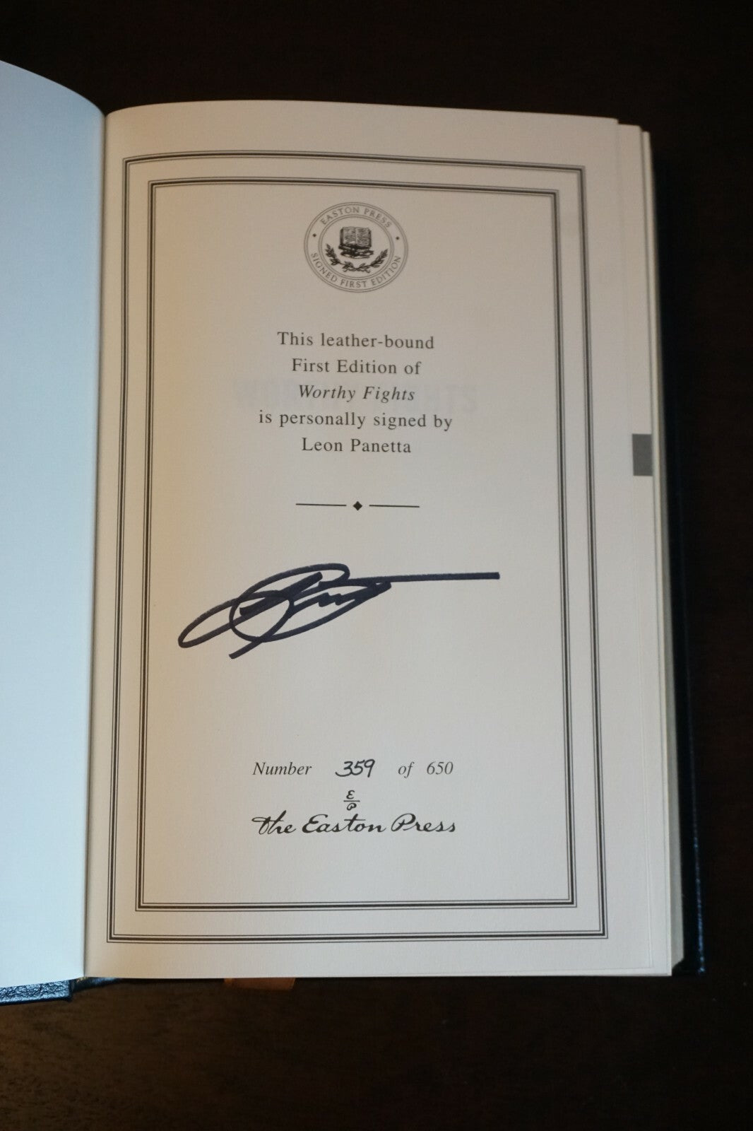Worthy Fights by Leon Panetta 2014 Signed 1st Edition