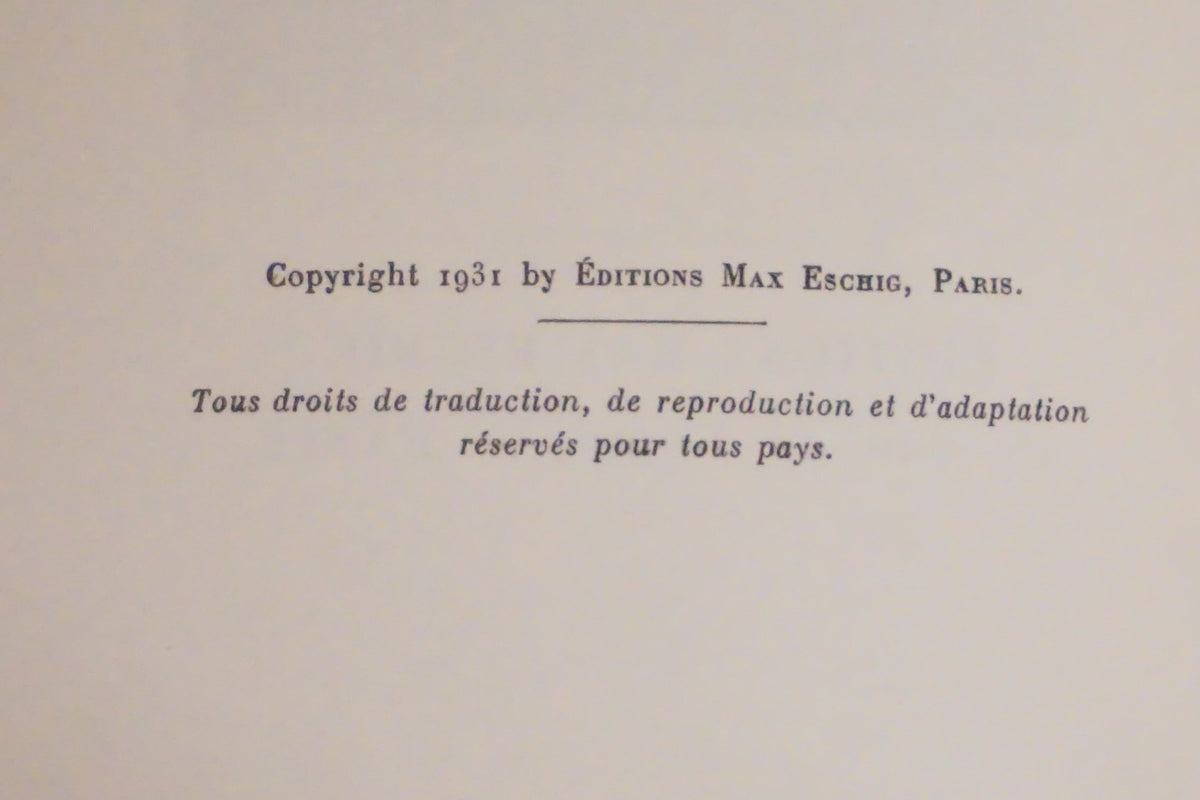 Alexandre Tansman by Irving Schwerke 1931 Softcover French - Signed Limited