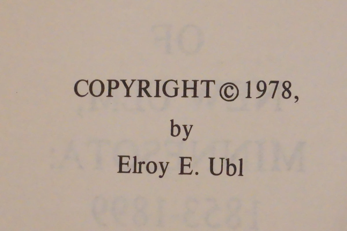 A Chronology of New Ulm, Minnesota 1935-1899 by Elroy E. Ulb 1978 Softcover