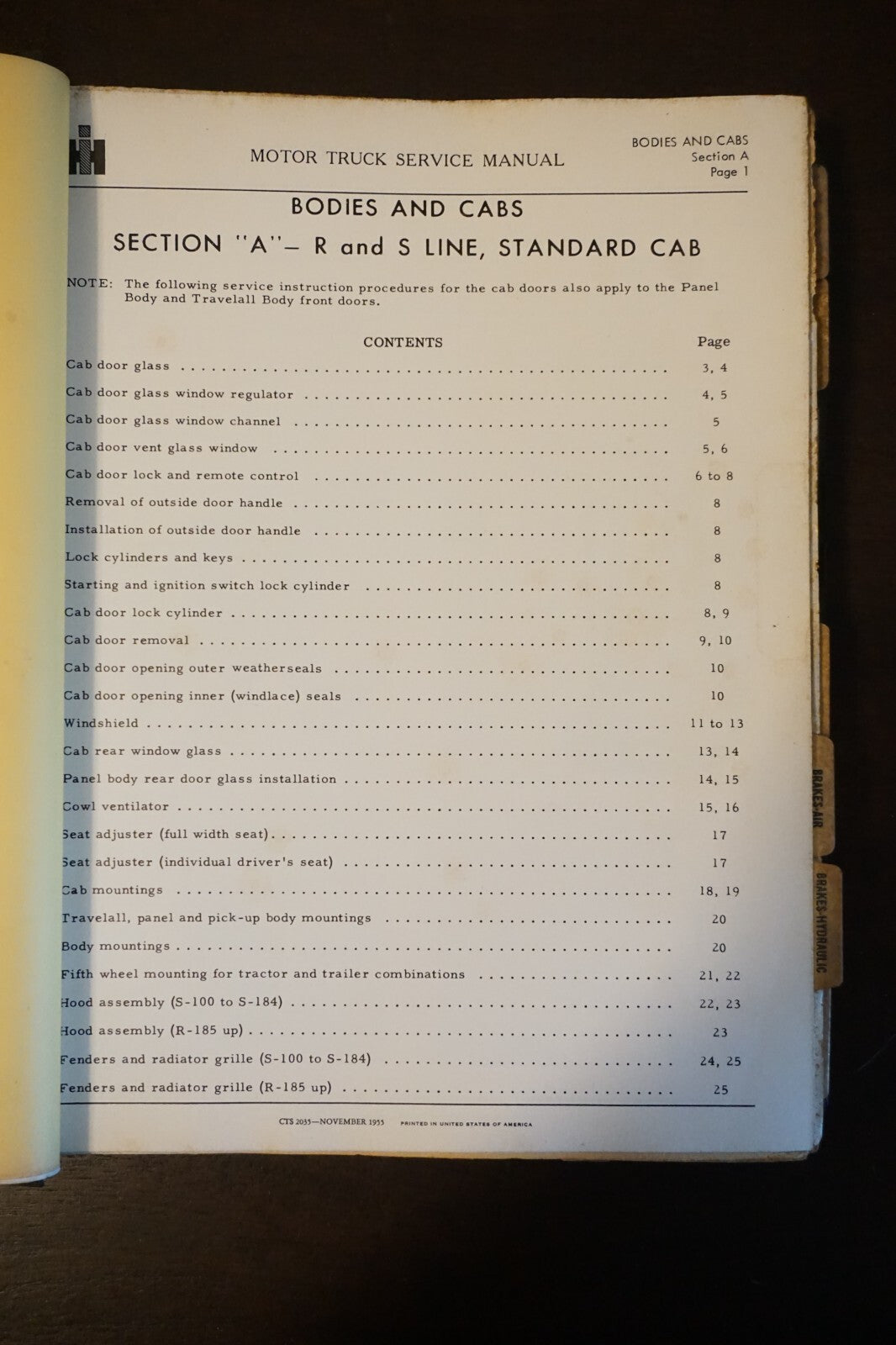 1950's International Harvester Motor Truck Service Manual