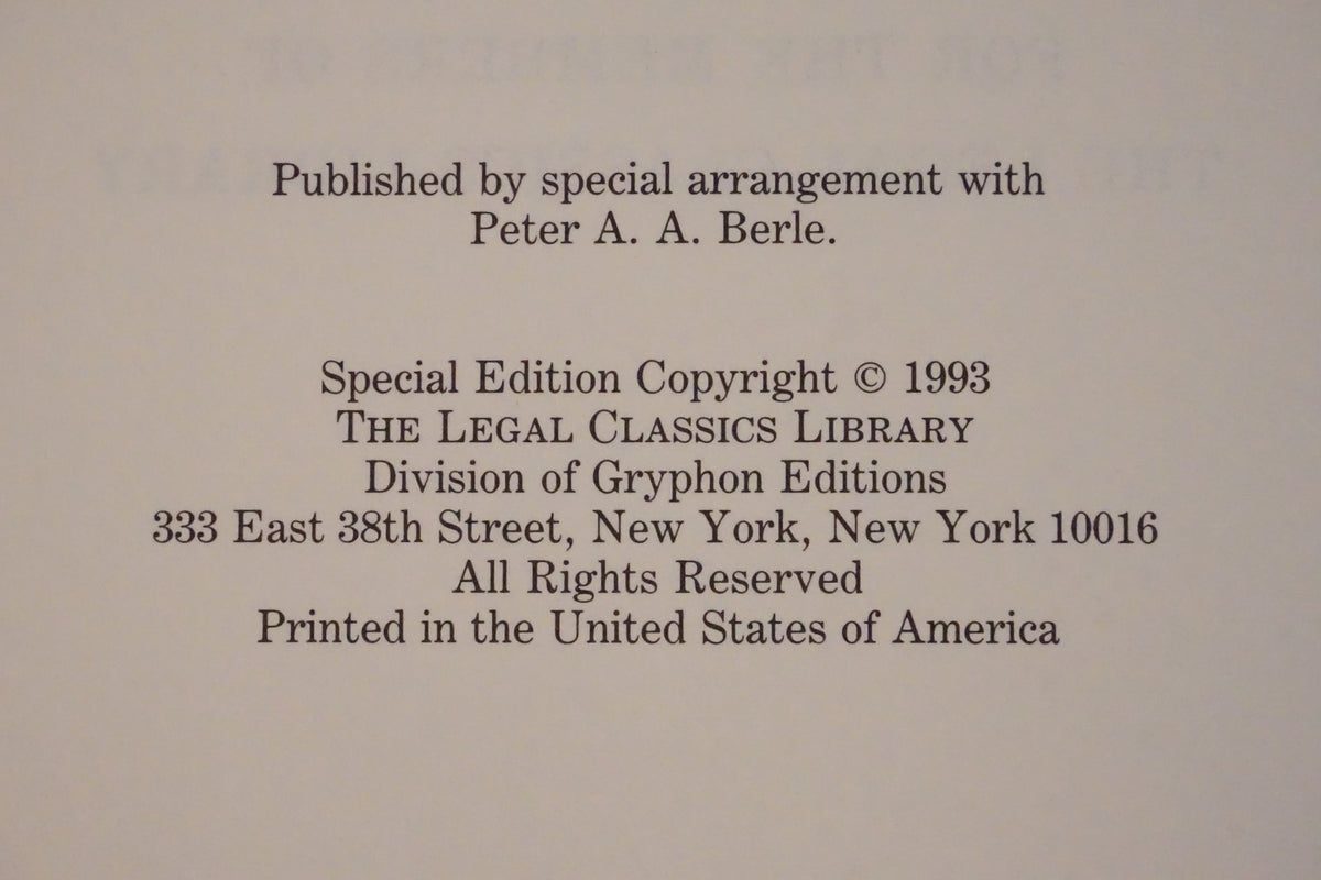 The Modern Corporation and Private Property by Berle and Means 1993 Leatherbound