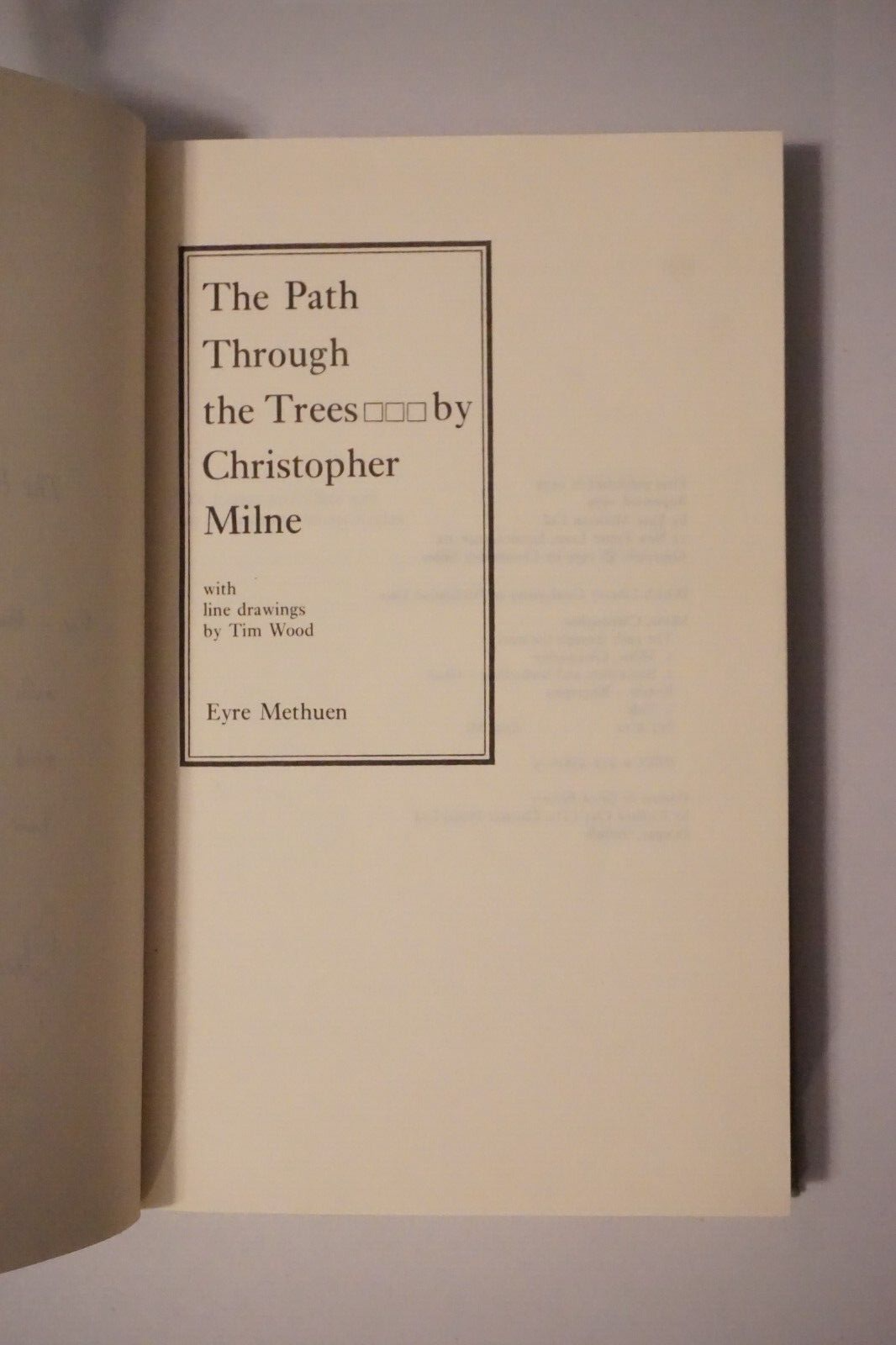 The Path Through The Trees by Christopher Milne 1979 Signed HC DJ