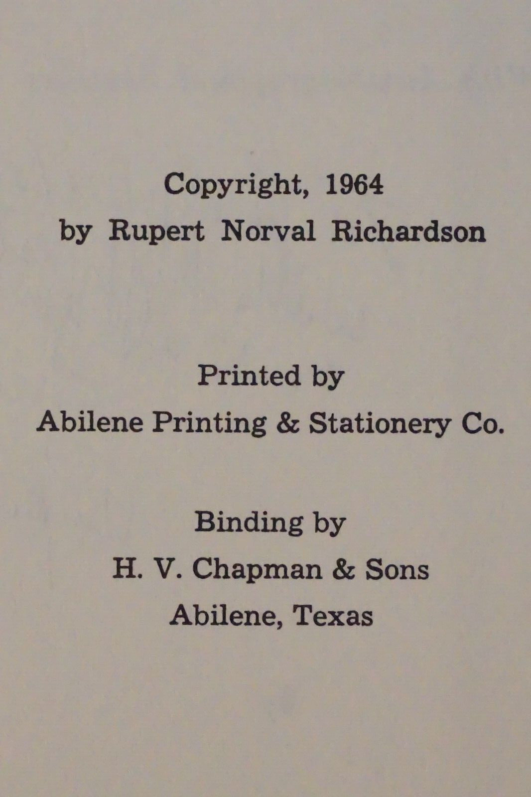 Famous Are Thy Halls by Rupert Norval Richardson 1964 HC DJ Signed