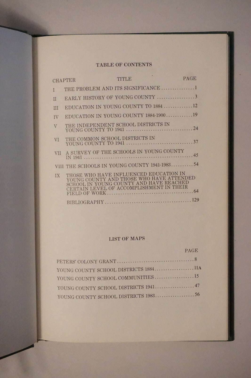 The History of Education in Young County, Texas by Dr. L.G. Cook