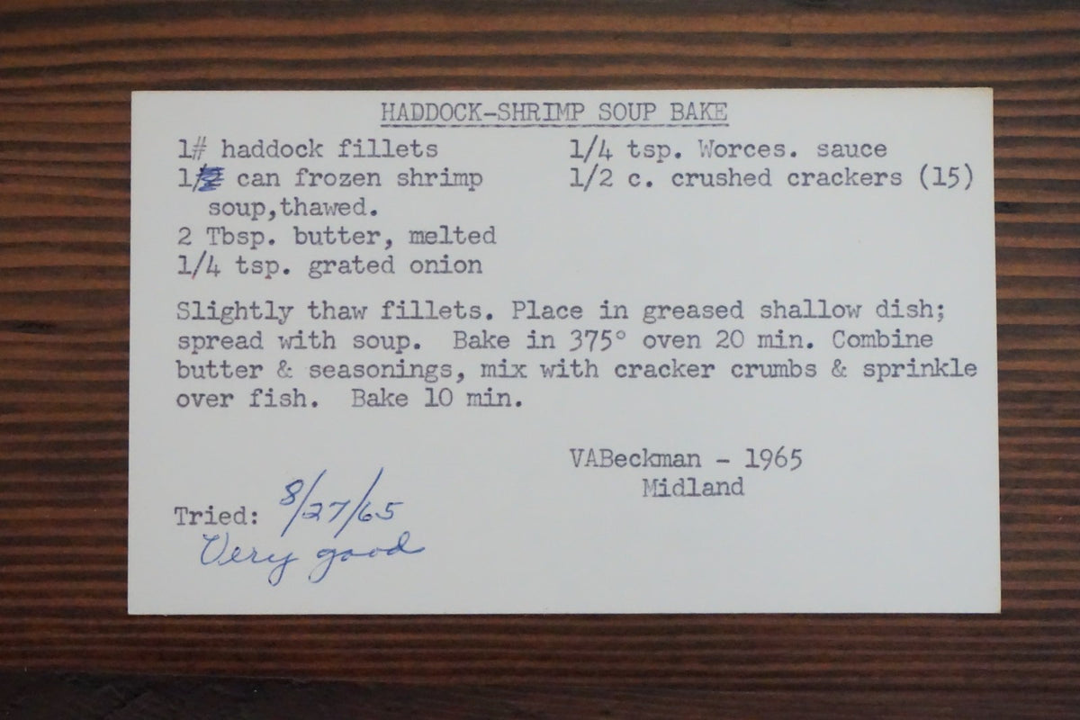 Recipe Collection of Approximately 210 Typed Seafood Recipes