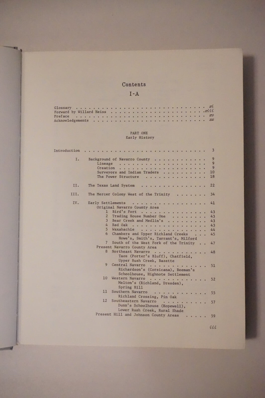 Old Northwest Texas Navarro County 1846-1860 - Hardback - Geneology History