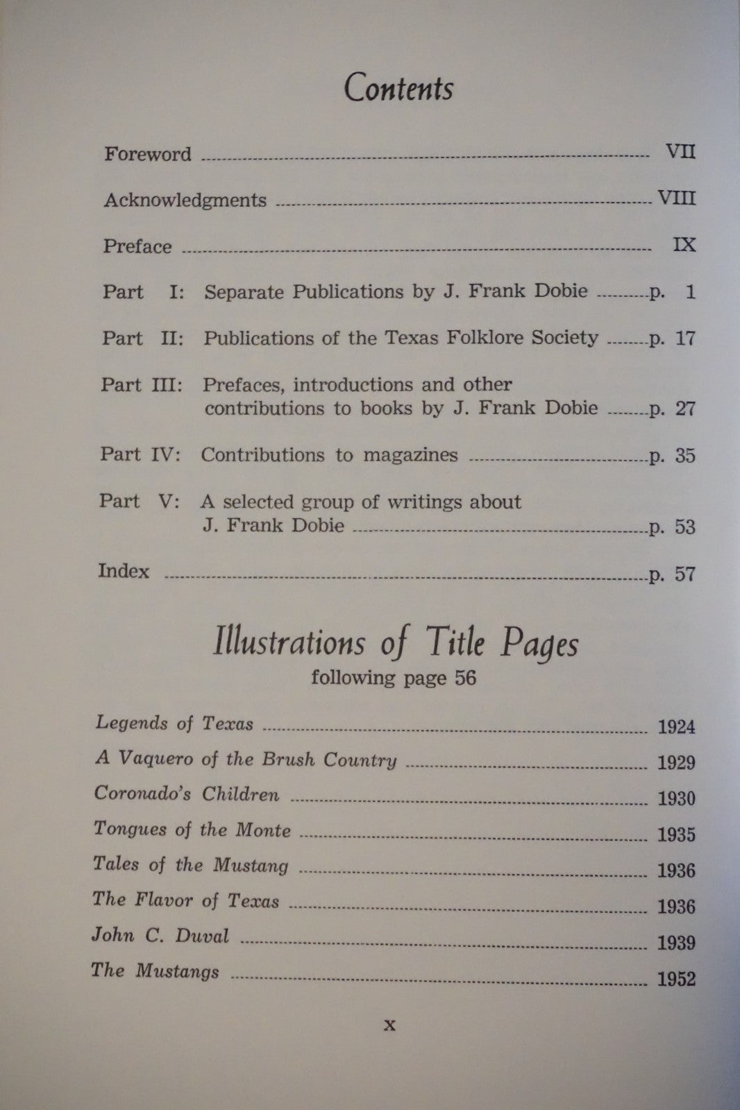 J. Frank Dobie: Biblography by Spruill Cook 1968 Signed Limited Edition