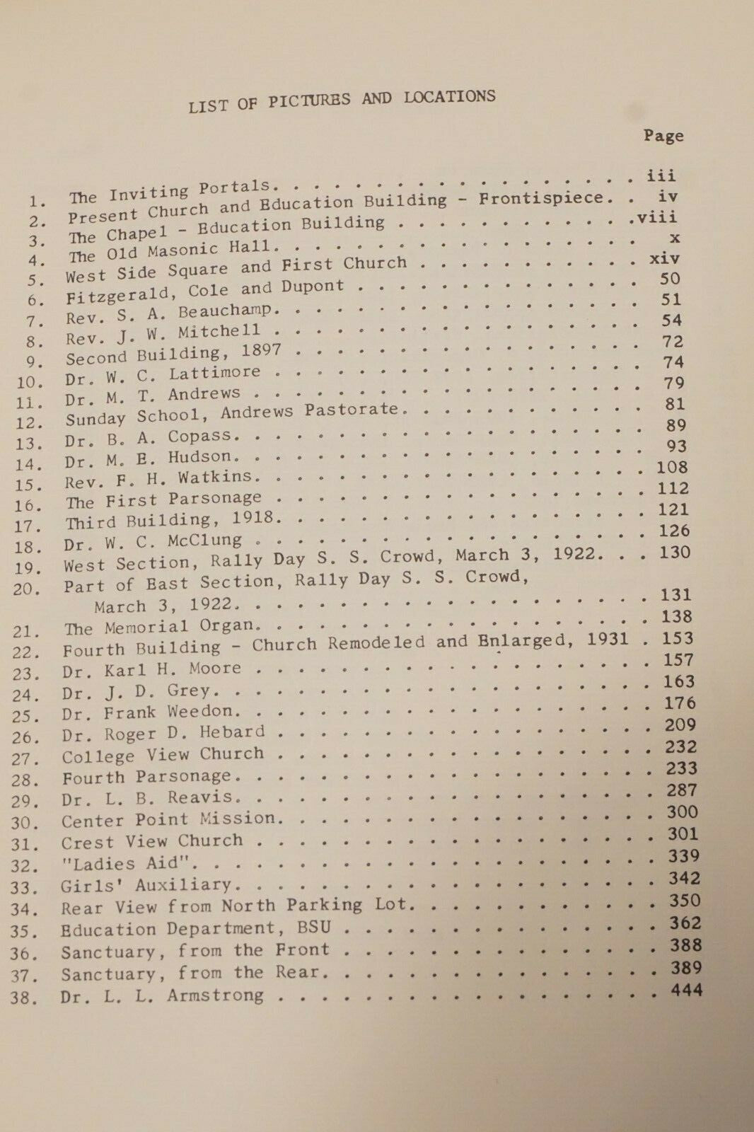 The First Hundred Years of the First Baptist Church of Denton, Texas 1958 Rare