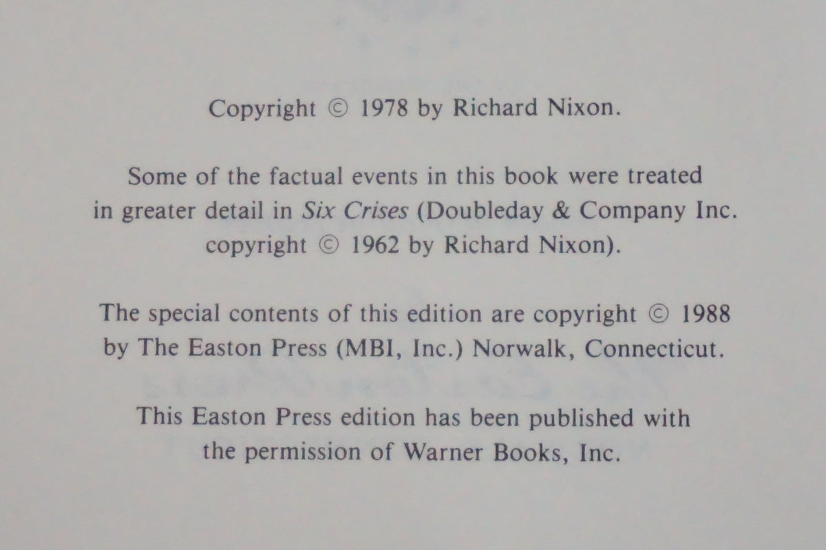 The Memoirs of Richard Nixon 1988 Signed Easton Press