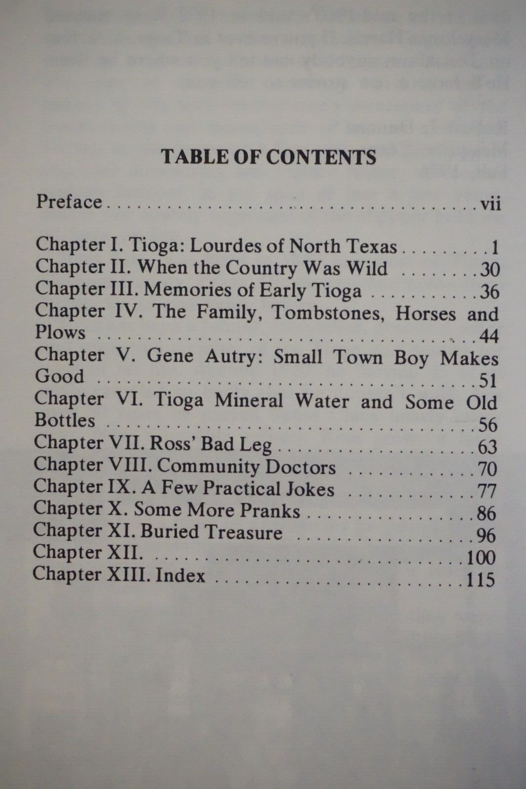 An Informal History of Tioga, Texas by Ross Estes 1977 Signed by Robert Duncan