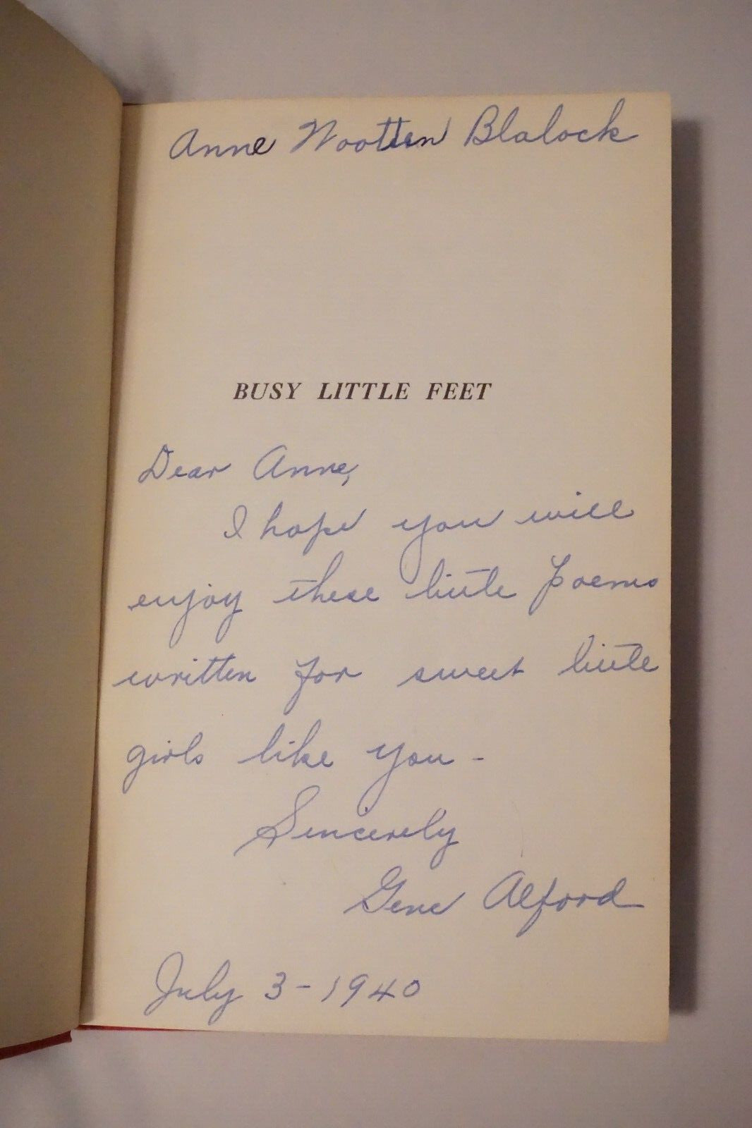 Busy Little Feet by Gene Alford 1939 Hardcover