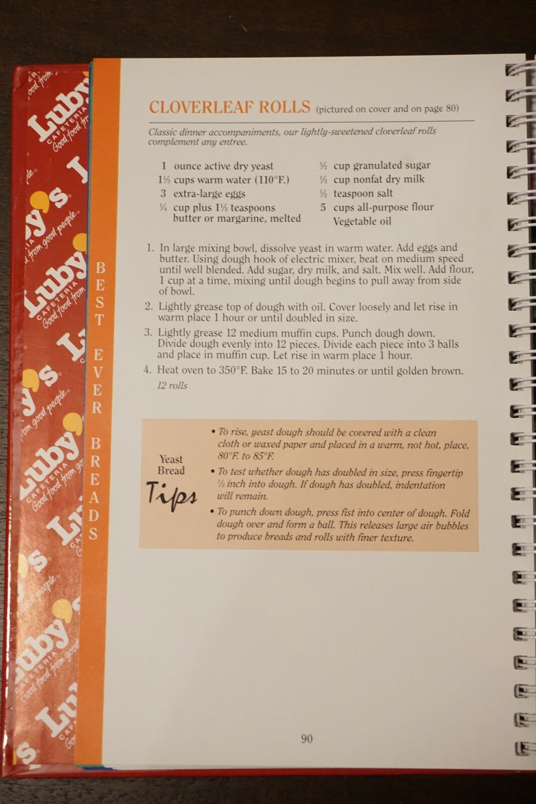 Luby's Cafeteria 50th Anniversary Recipe Collection Cookbook 1996