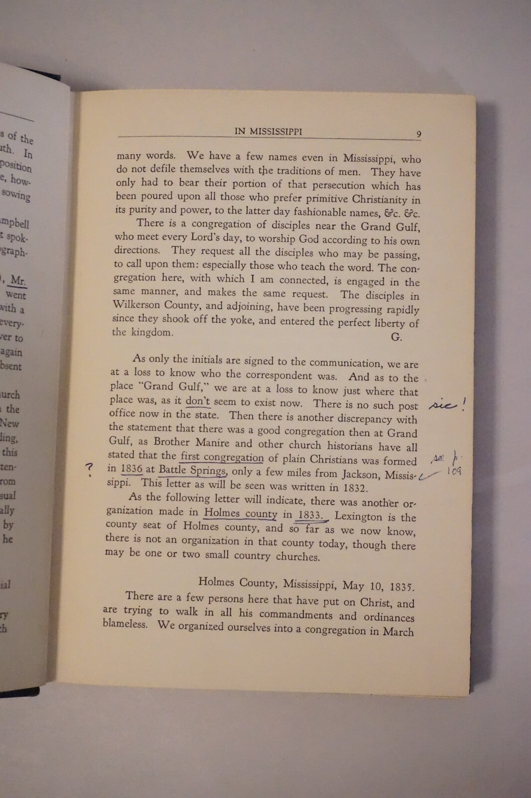A History of the Christian Churches in Mississippi by M.F. Harmon 1929 HC