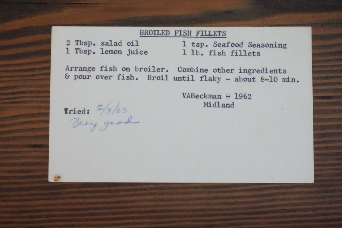 Recipe Collection of Approximately 210 Typed Seafood Recipes