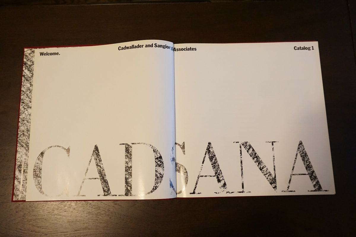 Cadsana: Catalog 1 1986 1st Ed. HC DJ