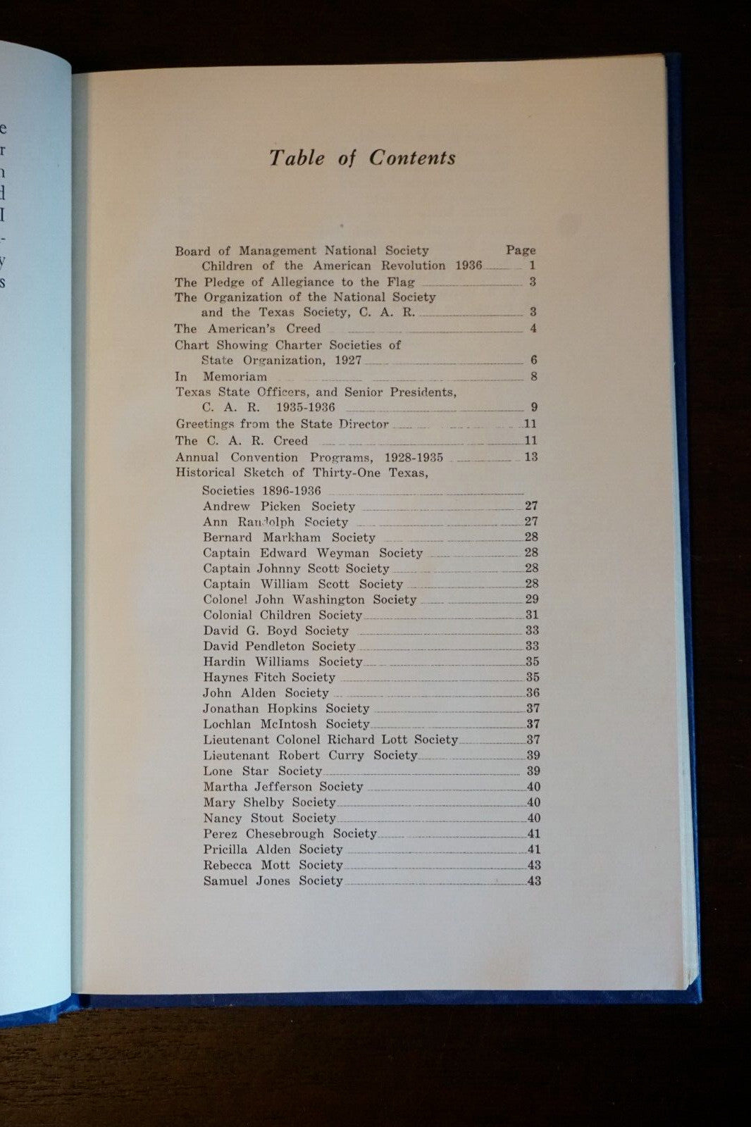A History of the Children of the American Revolution of Texas 1896-1936 Volume 1