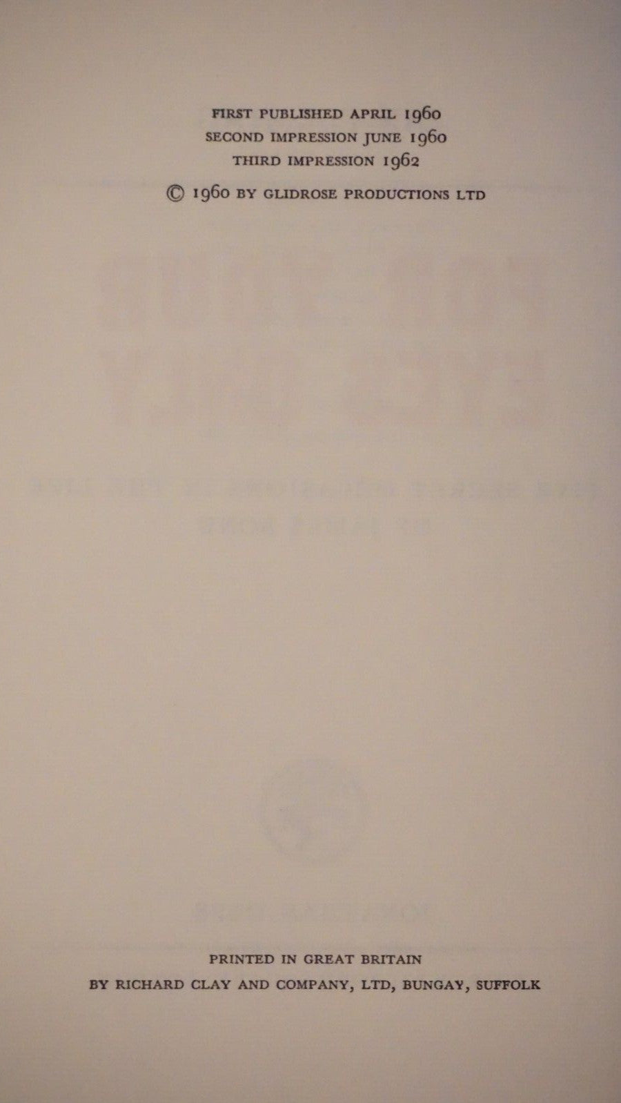 For Your Eyes Only by Ian Fleming 1962 HC DJ with Signature