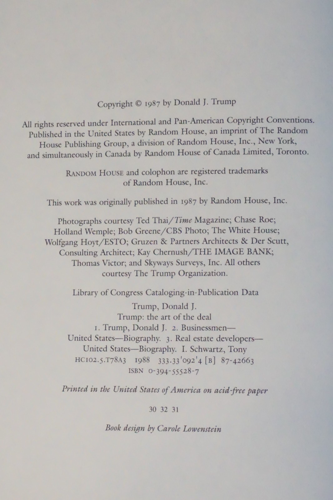 The Art of The Deal by Donald Trump 2016 Signed HC DJ