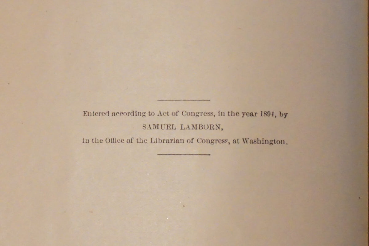 The Genealogy of The Lamborn Family by Samuel Lamborn 1894 Hardcover
