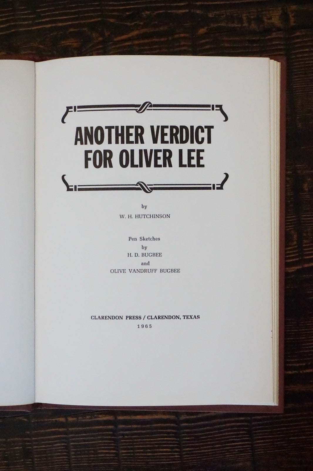 Another Verdict For Oliver Lee by W.H. Hutchinson 1965 Signed Hardcover