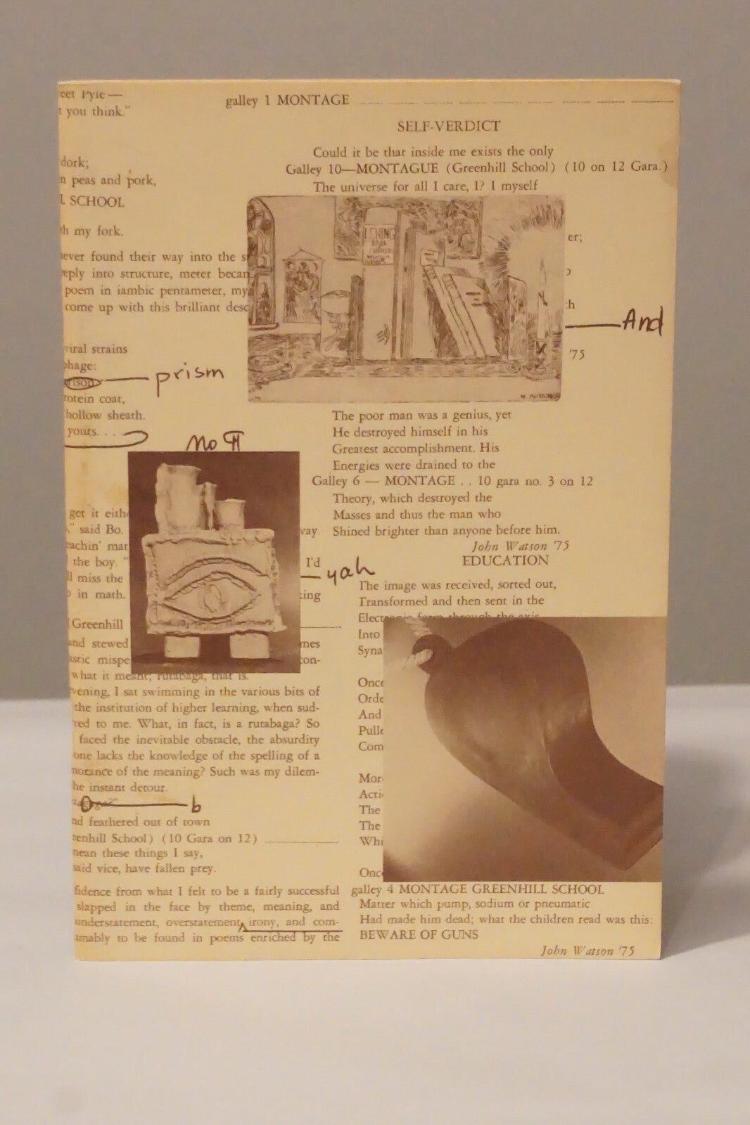 Montage Literary Magazine Greenhill School Dallas, Texas - Fifteen Volumes