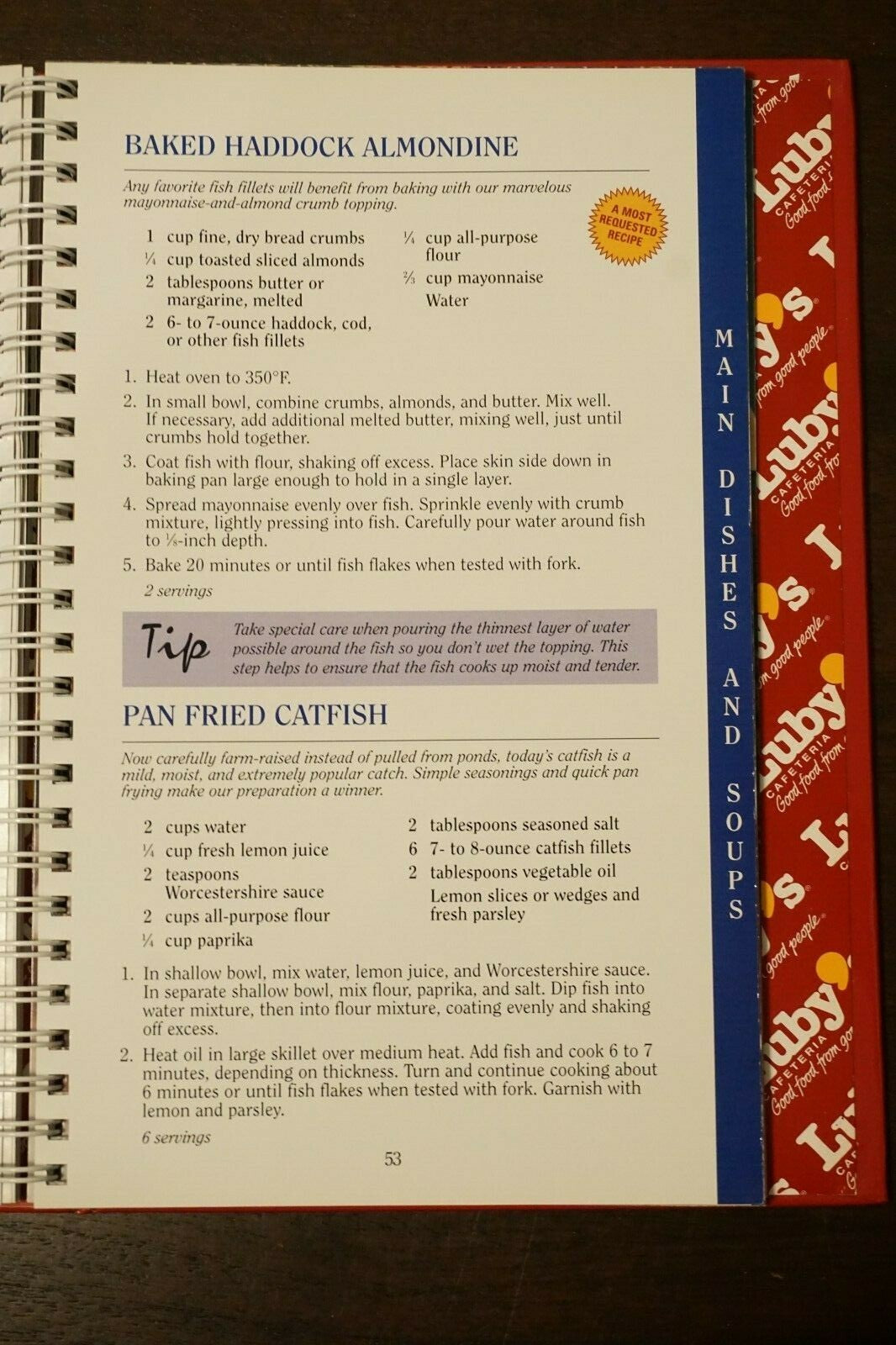 Luby's Cafeteria 50th Anniversary Recipe Collection Cookbook 1996