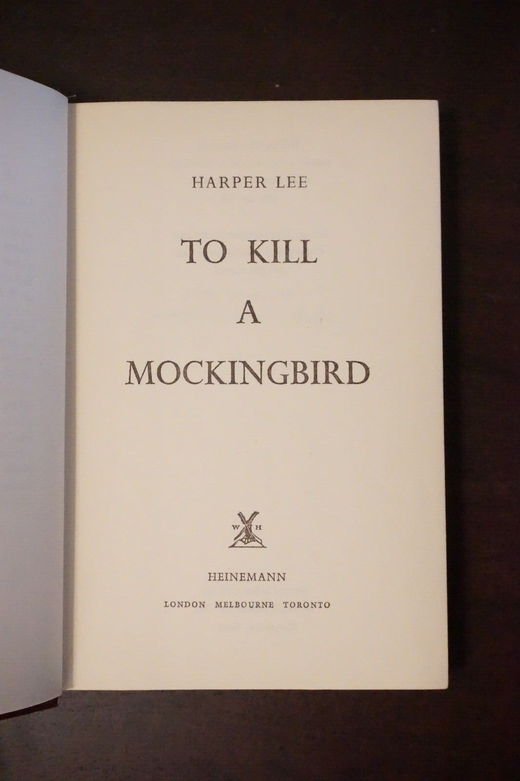 To Kill A Mockingbird by Harper Lee - 1960 British 1st Edition HC DJ