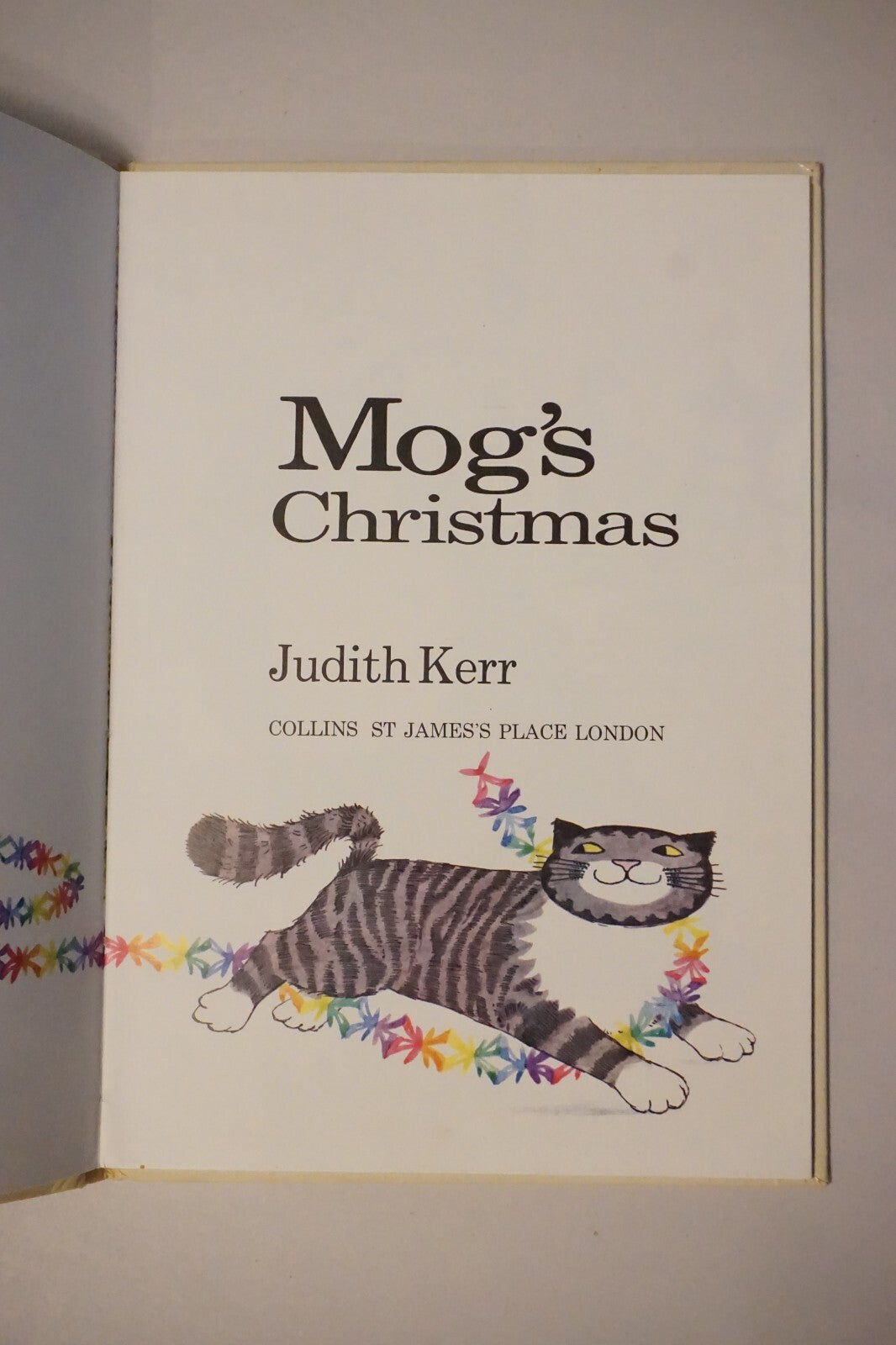 Mog's Christmas by Judith Kerr 1974 1st Edition William Collins & Co