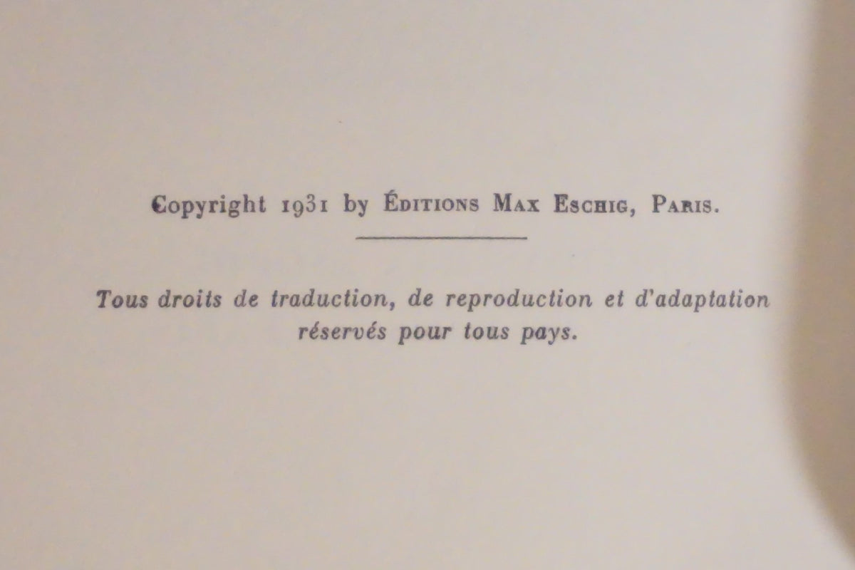 Alexandre Tansman by Irving Schwerke 1931 Softcover French