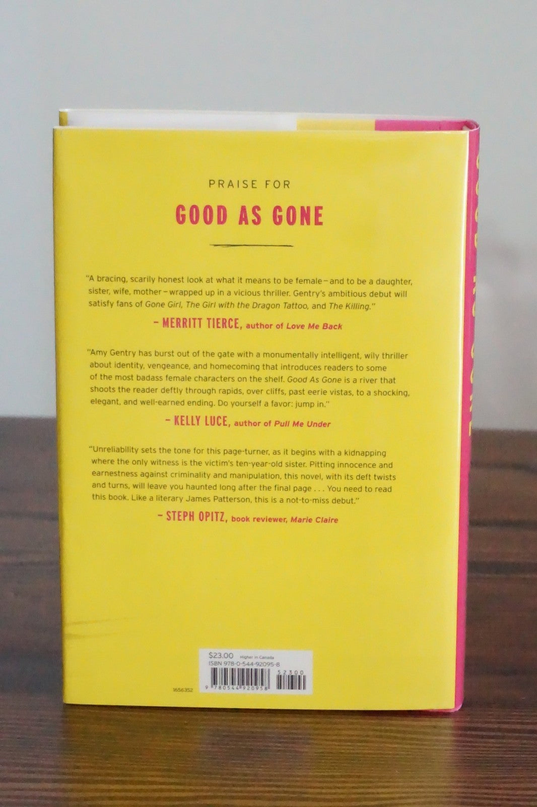 Good as Gone by Amy Gentry 2016 Signed First Edition Hardcover Suspense Novel