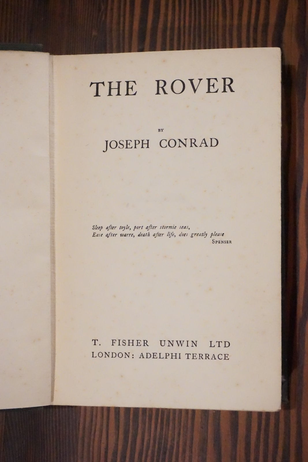 The Rover Joseph Conrad T Fisher Unwin London 1923 Hardcover