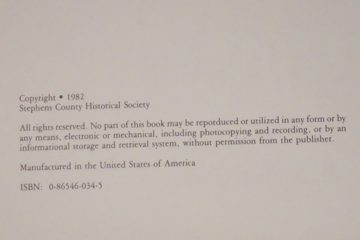 History of Stephens County Oklahoma 1982 Historical Society Hardcover