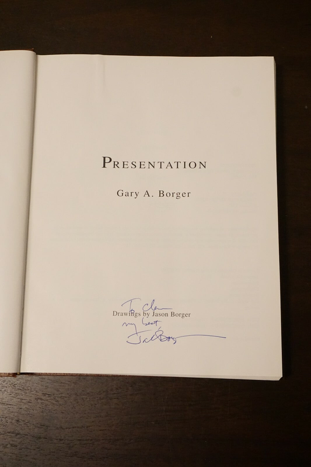 Presentation by Gary A. Borger 1995 HC DJ Signed 1st Printing 9780962839252