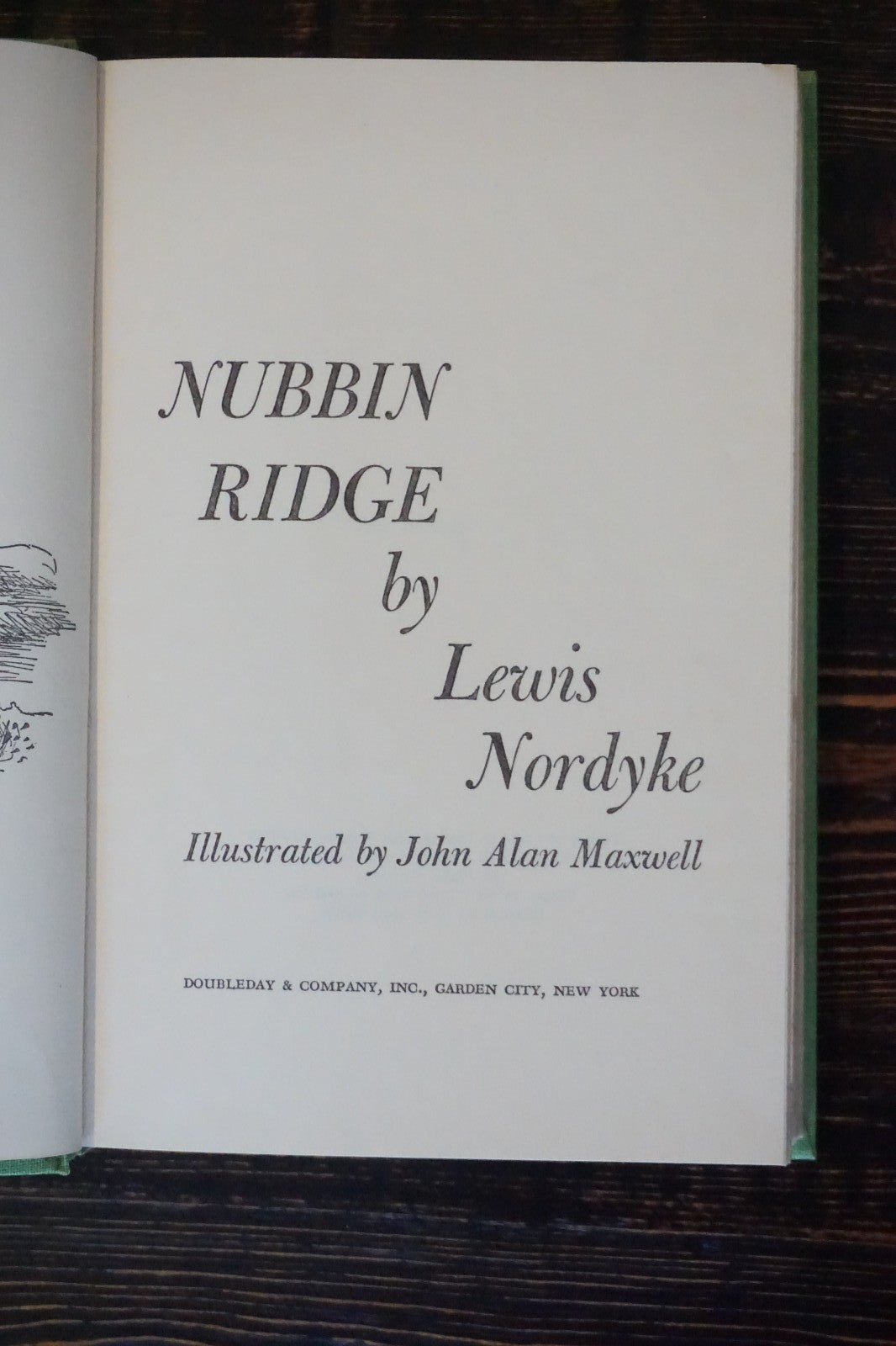 Nubbin Ridge by Lewis Nordyke 1960 HC DJ