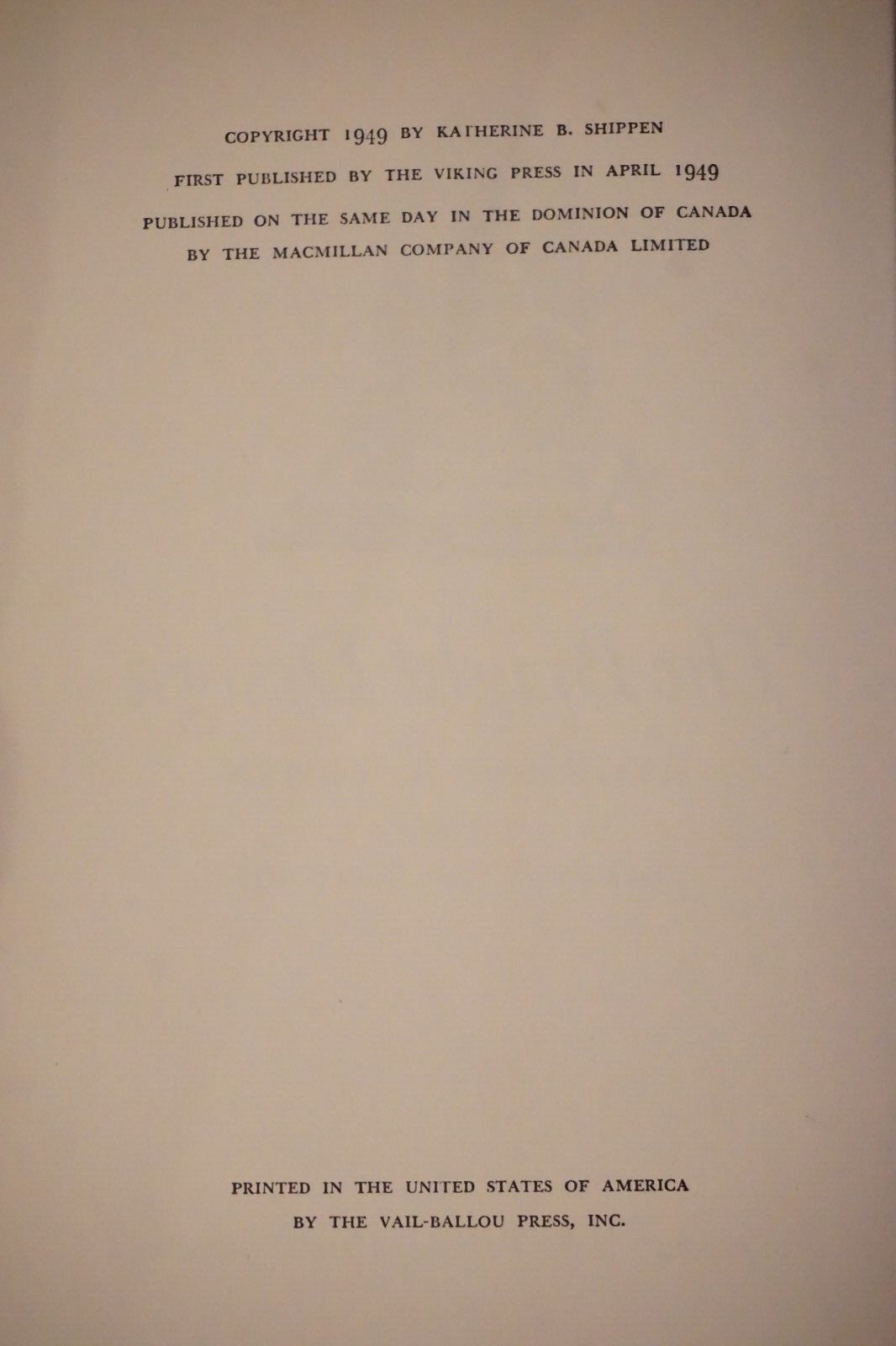 The Bright Design by Katherine B. Shippen 1949 1st Edition HC DJ