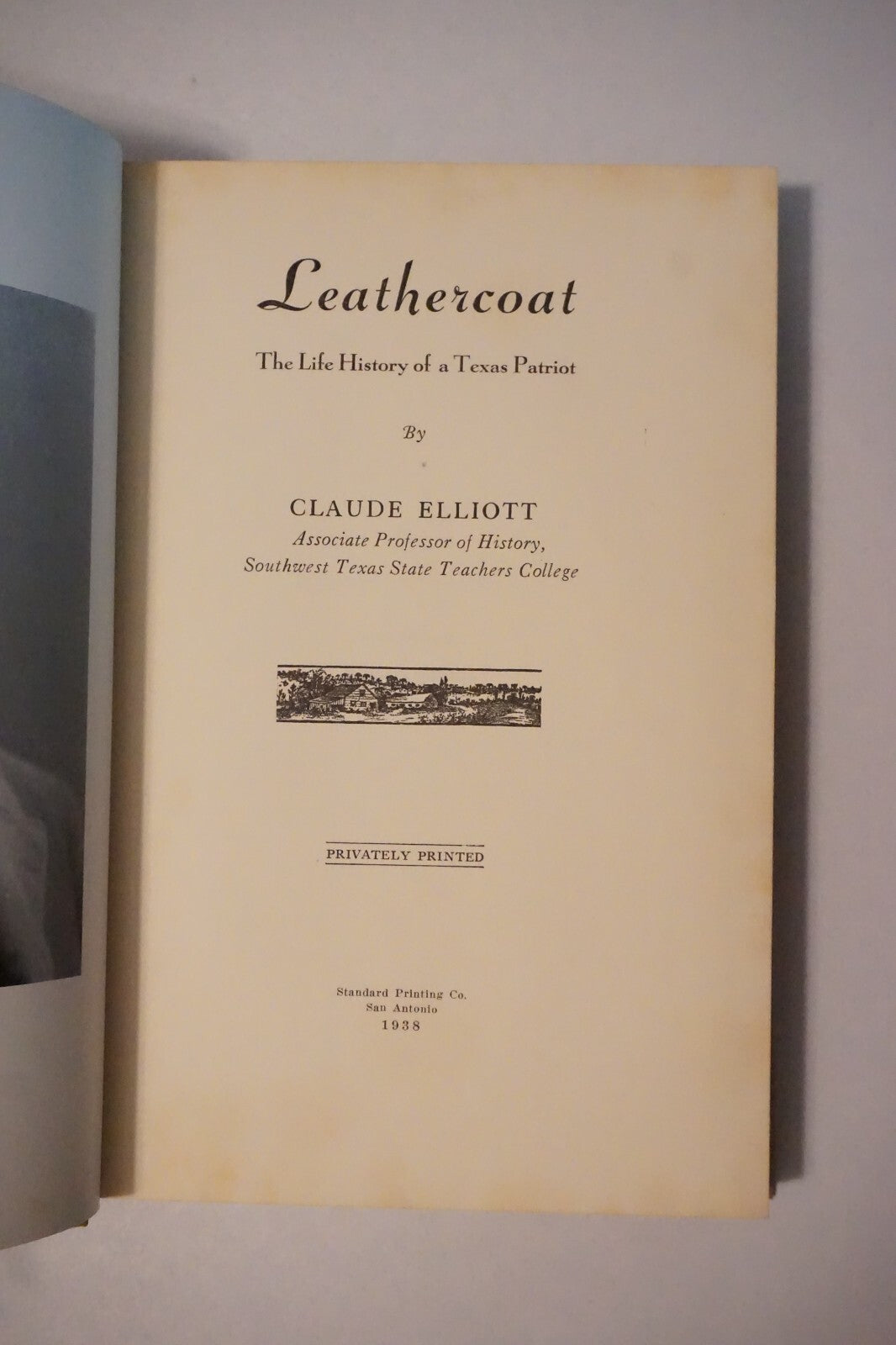 Leathercoat The Life of James Throckmorton by Claude Elliott 1938 Signed HC