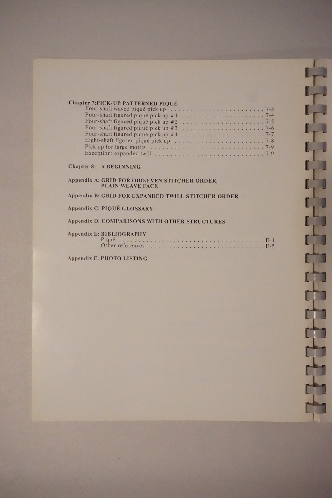 Pique: Plain and Patterned by Donna L. Sullivan 1988 Signed