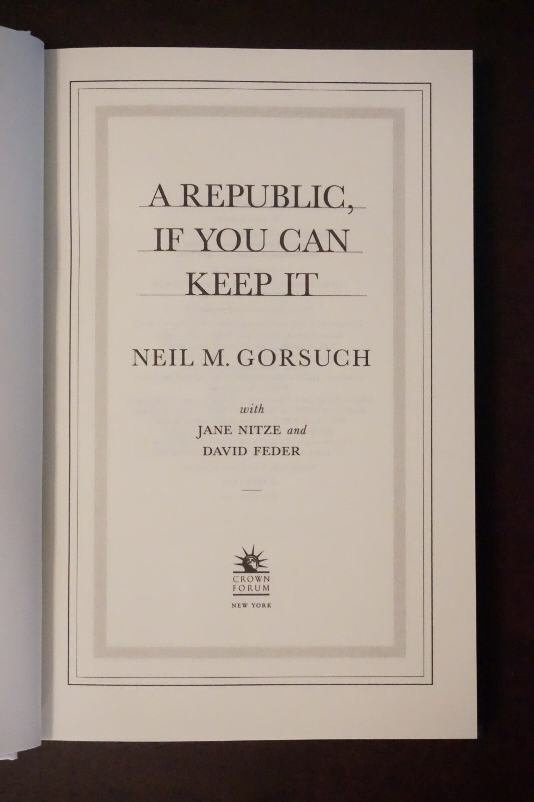 A Republic, If You Can Keep It by Neil Gorsuch 2019 Signed 1st Ed HC DJ 9780525576785| eBay