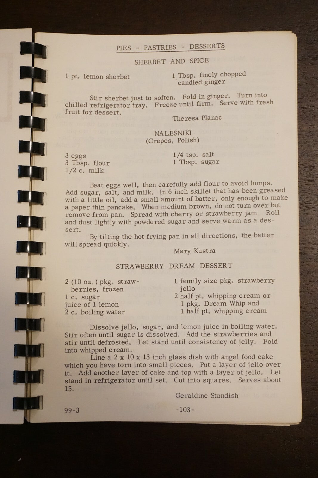 Our Daily Bread Cookbook by Sisters Servants of Mary Child Kansas City, Kansas