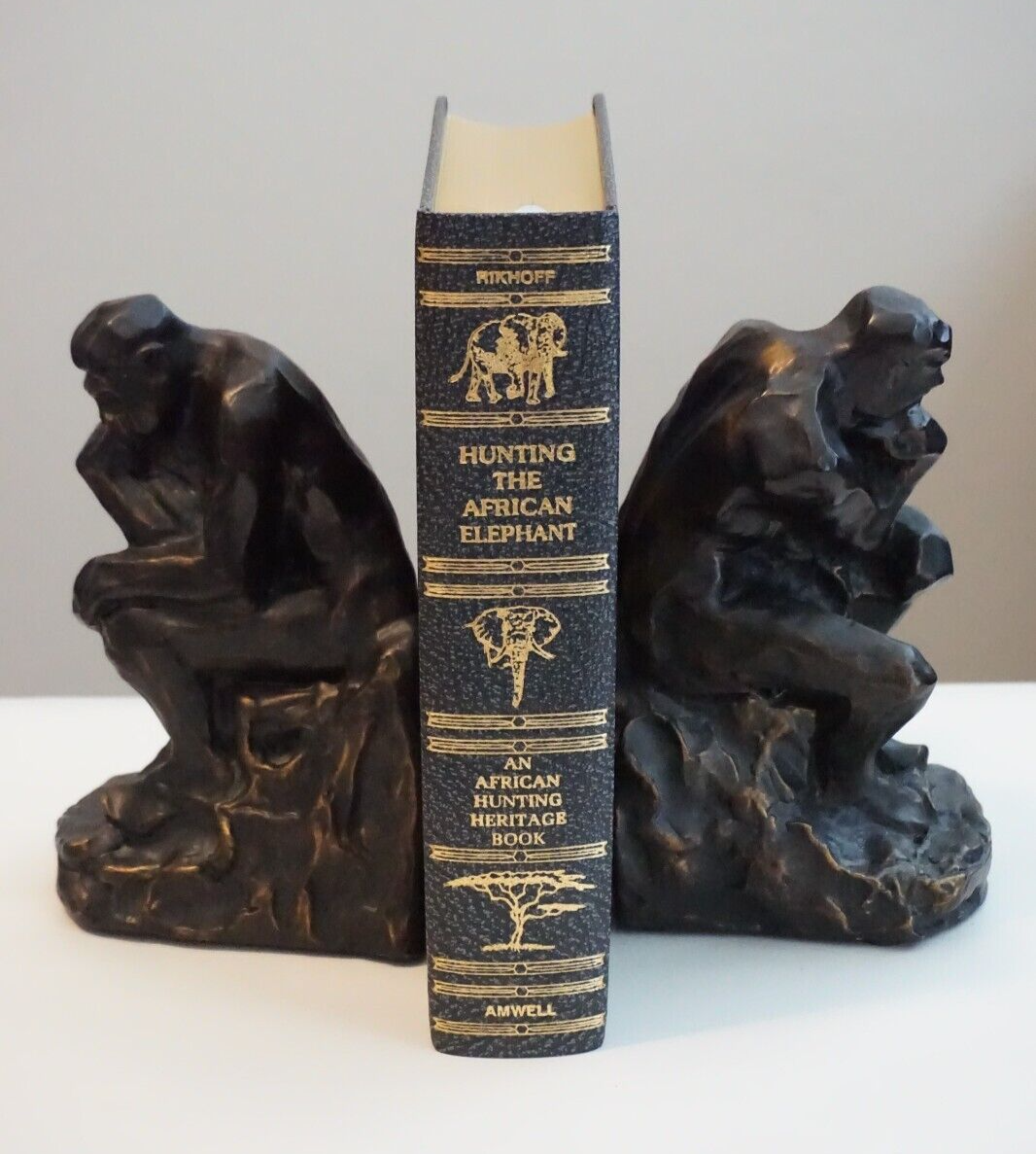 Hunting The African Elephant by Jim Rikhoff 1985 Limited Edition Amwell Press