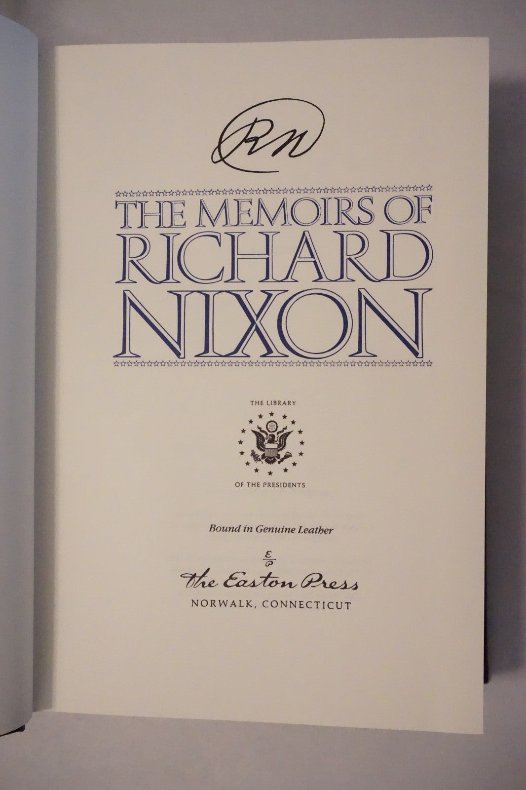 The Memoirs of Richard Nixon 1988 Signed Easton Press